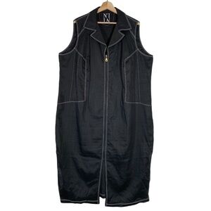 Nancy Lord Linen Sleeveless Midi Dress Size XL